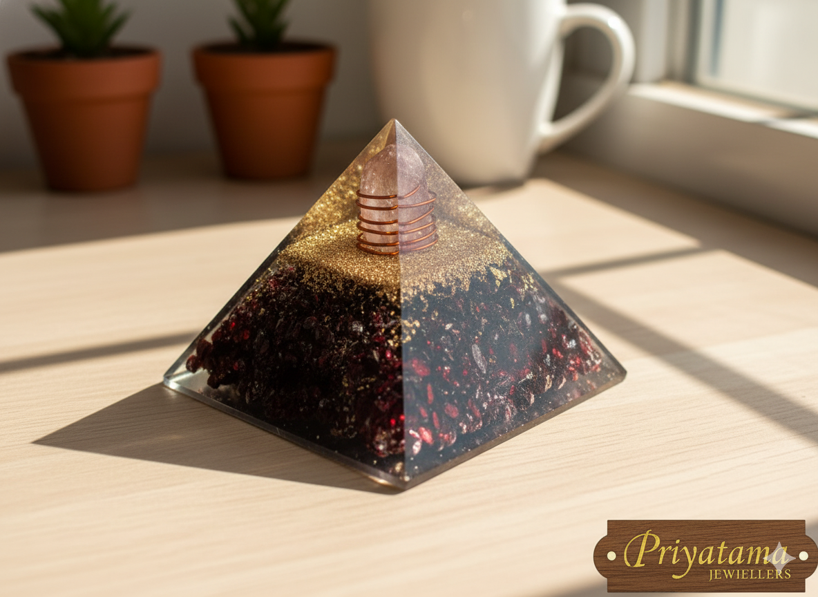 Orgone Crystal Pyramid Red