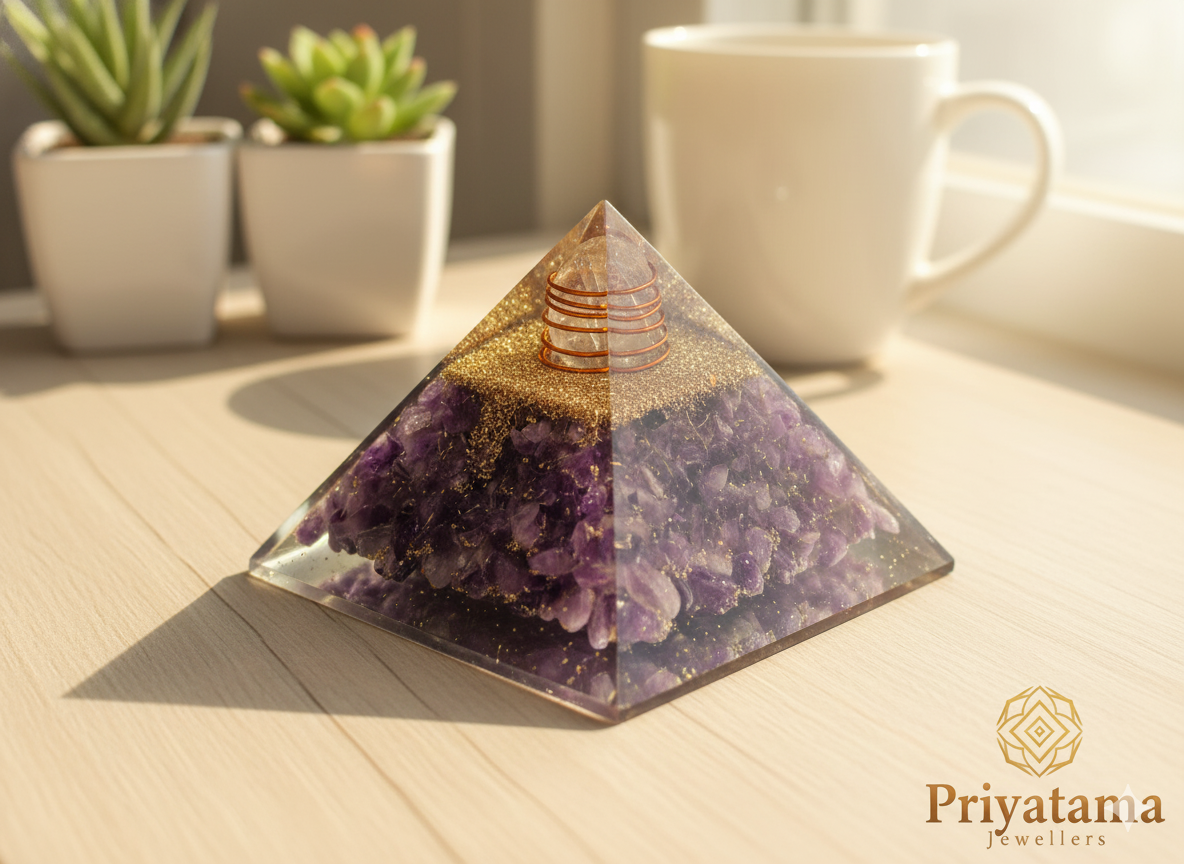 Orgone Crystal Pyramid Purple