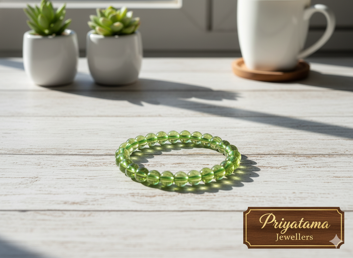 Peridot Crystal Bracelet