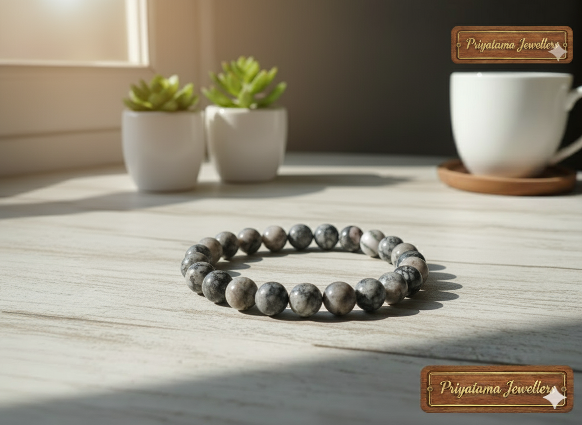 Map Jasper Crystal Bracelet