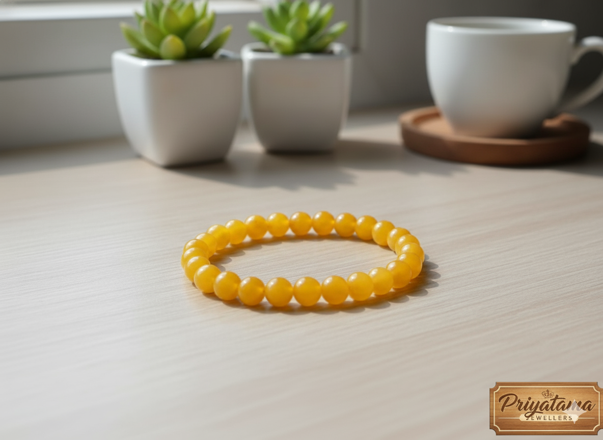 Yellow Jade Crystal Bracelet